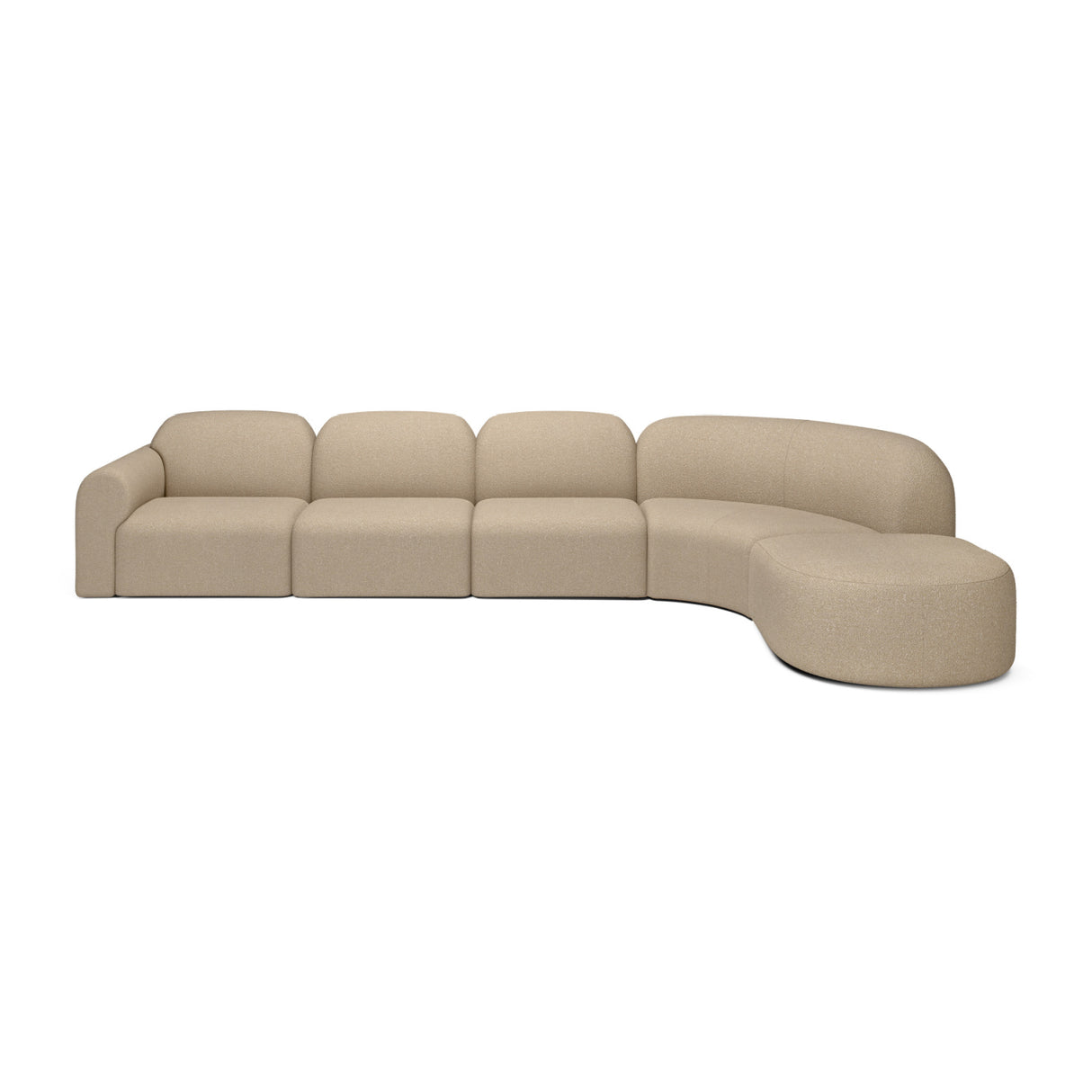 Modern European furniture - Modular Sofa Set with Semi-Circle Stool - www.oroa.com | Oroa.com