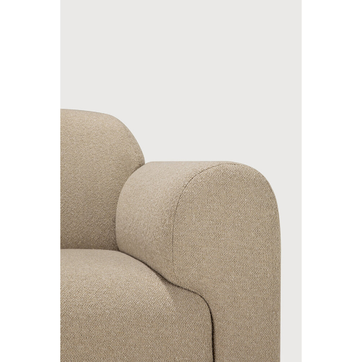 Modern European furniture - Curved Sofa with Semi-Circle Footstool - www.oroa.com | Oroa.com
