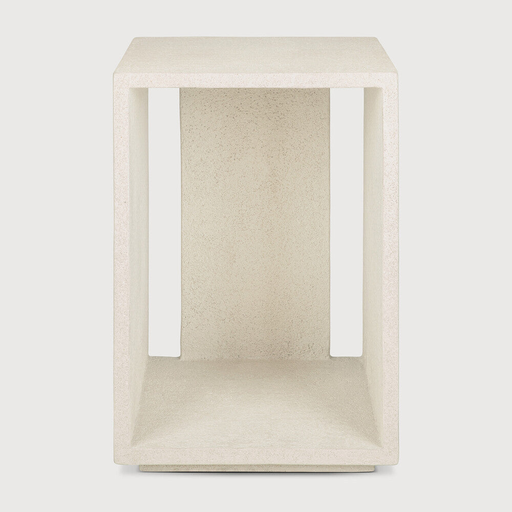 White Microcement Bedside Table | Oroa.com