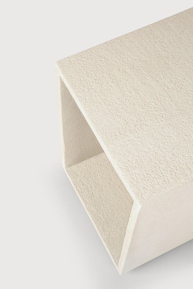 White Microcement Bedside Table | Oroa.com