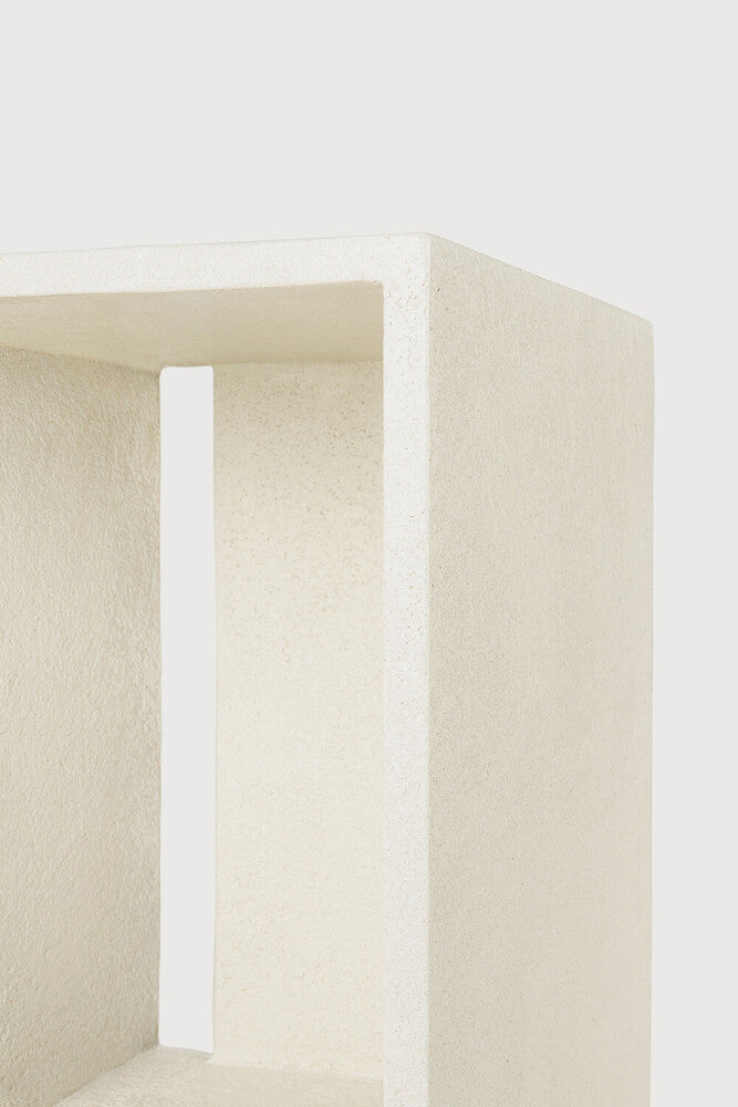 White Microcement Bedside Table | Oroa.com