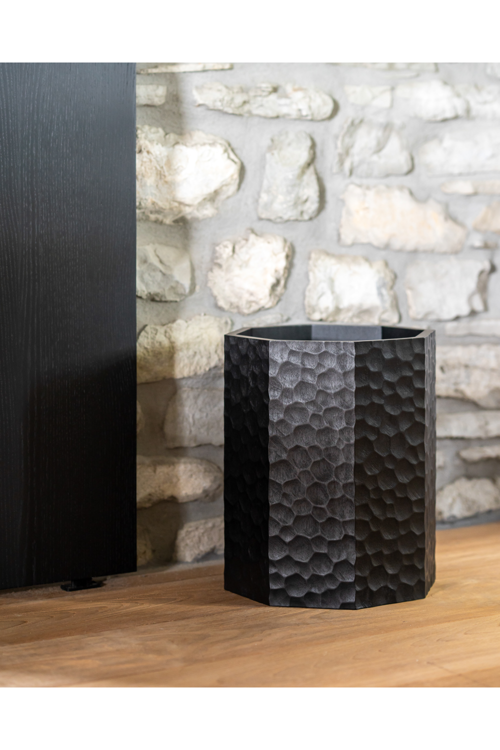 Varnished Mahogany Paper Basket | Oroa.com