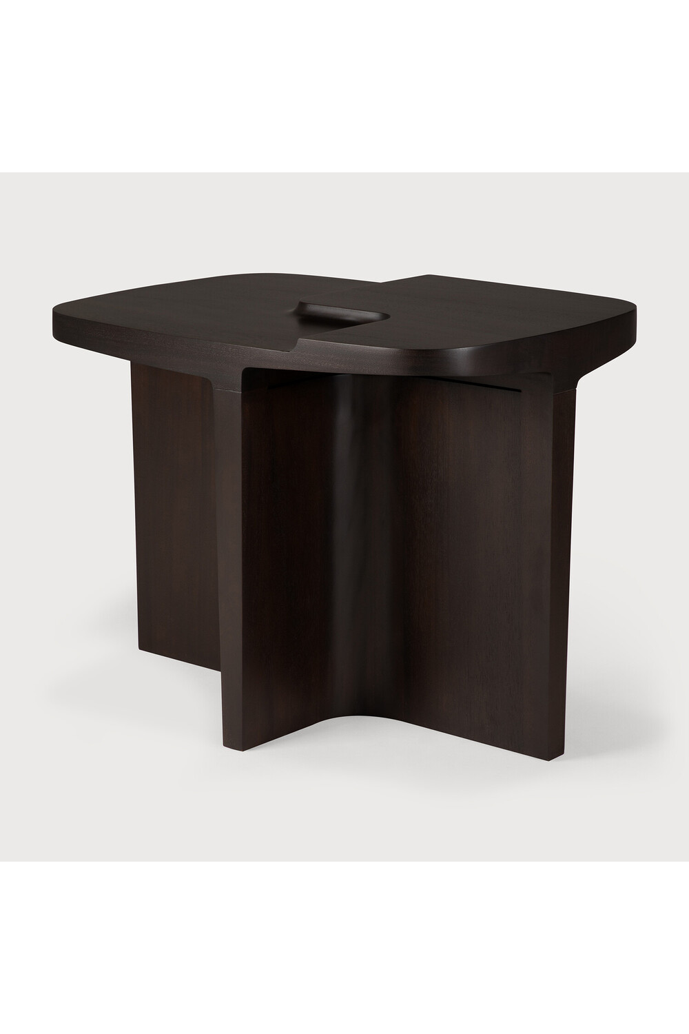 Carved Brown Mahogany Side Table | Oroa.com