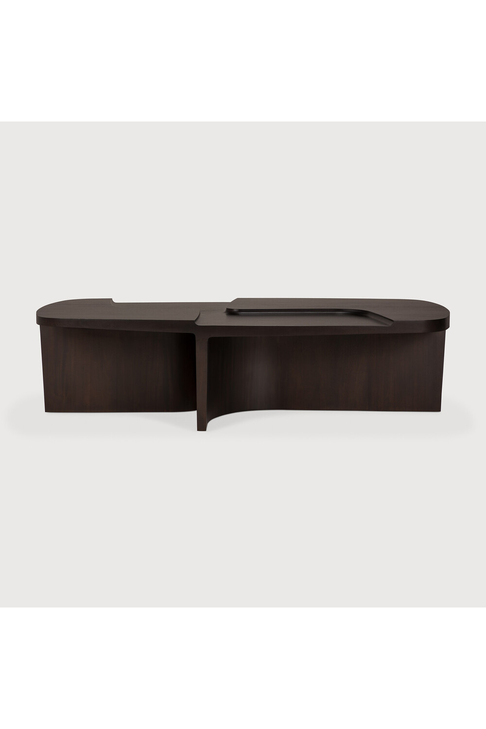 Carved Brown Mahogany Coffee Table | Oroa.com
