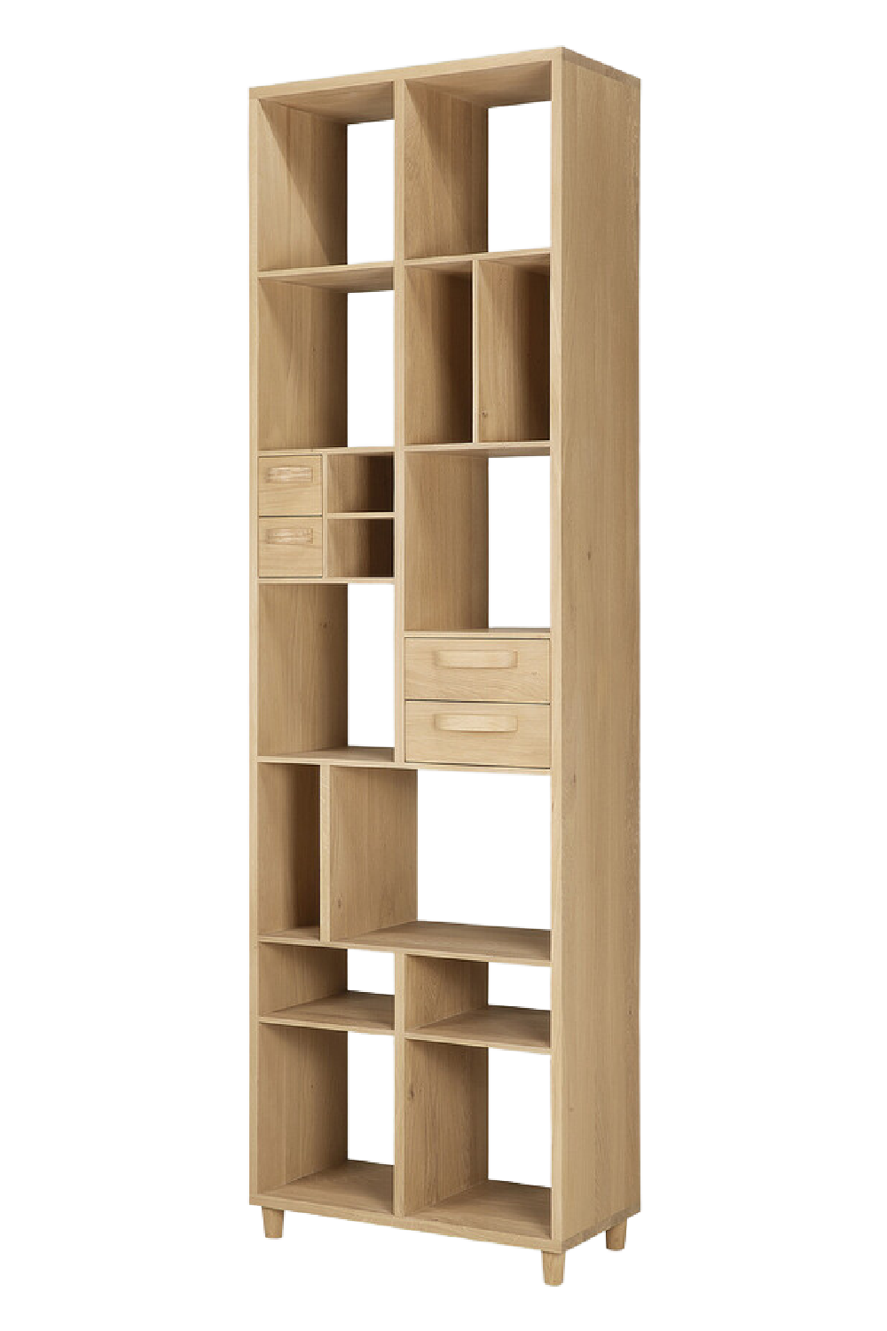 Oak Bookcase With Drawers | Oroa.com