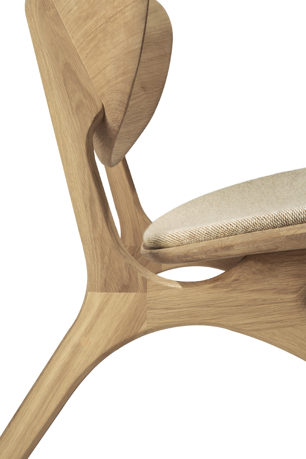 Upholstered Curved Lounge Chair | Oroa.com