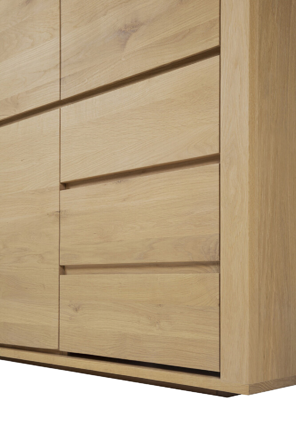3-Door Oak Wood Wardrobe Cabinet | Oroa.com