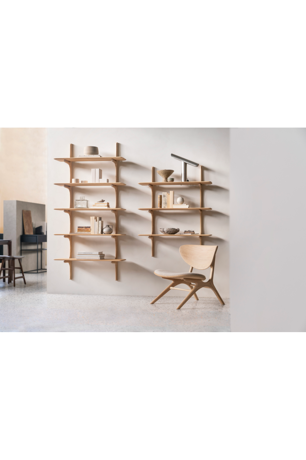 Curved Wood Wall Shelf | Oroa.com