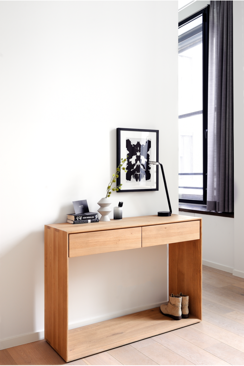 Oak 2-Drawer Console Table | Oroa.com