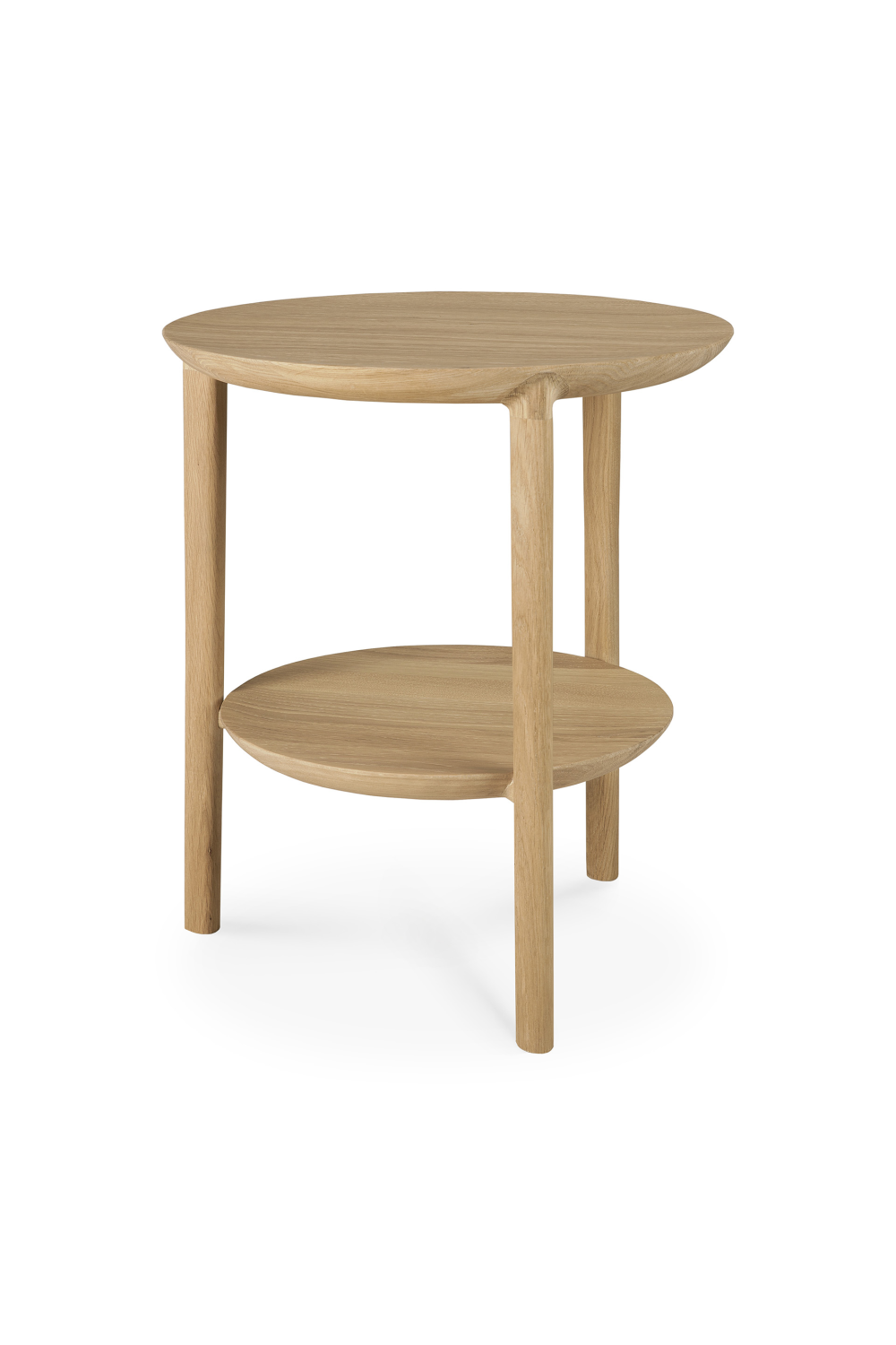 Circular Tiered Oak Side Table | Oroa.com