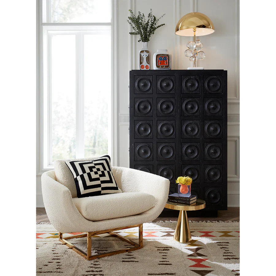 Mindi Wood Circles Cabinet | Oroa.com