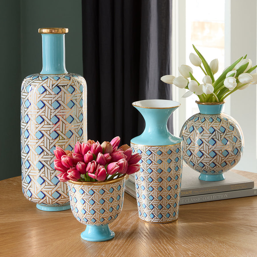 Turquoise Porcelain Cuff Vase | Oroa.com