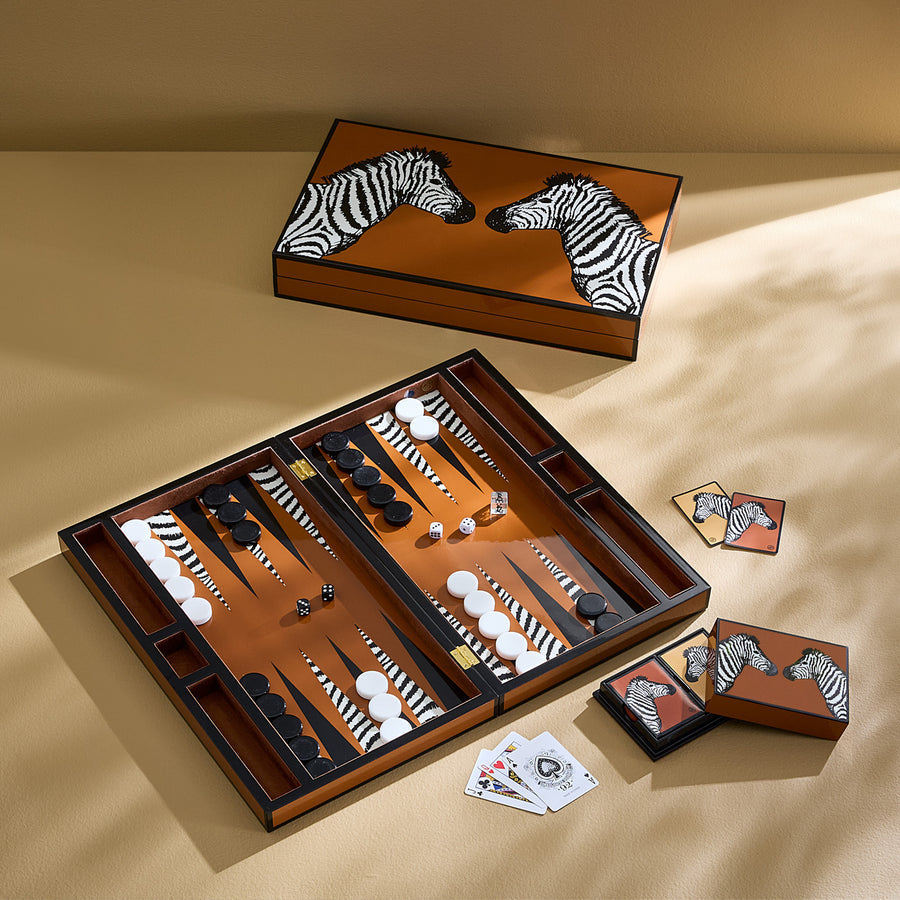 Velvet Lined Backgammon Set | Oroa.com