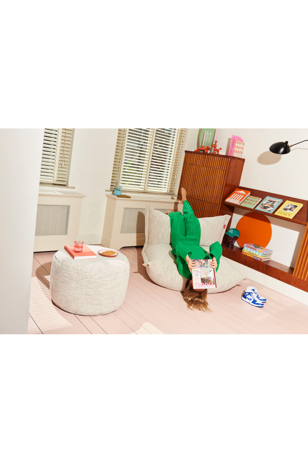 Fabric Upholstered Ottoman L | Oroa.com