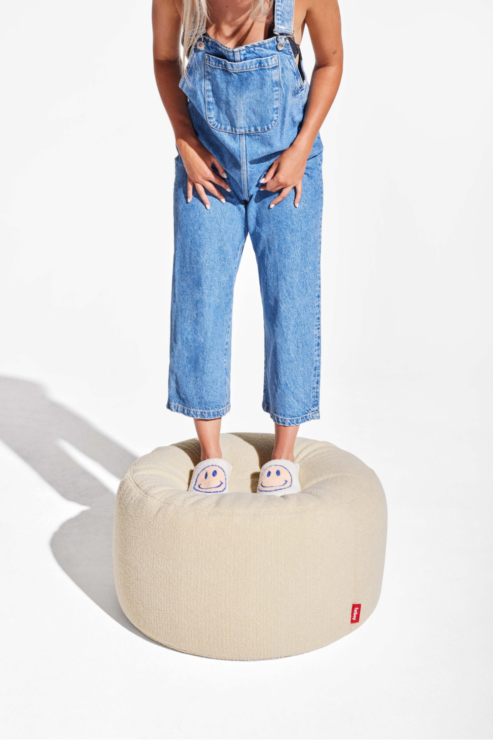 Sherpa Upholstered Pouf L | Oroa.com
