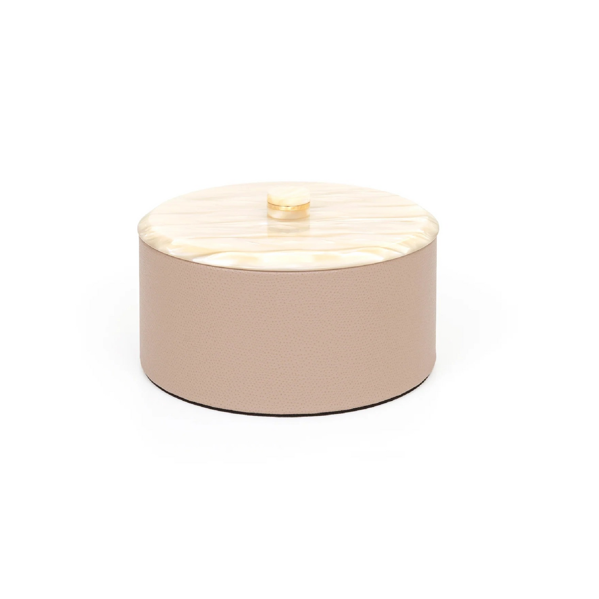Leather Round Lidded Box | Oroa.com