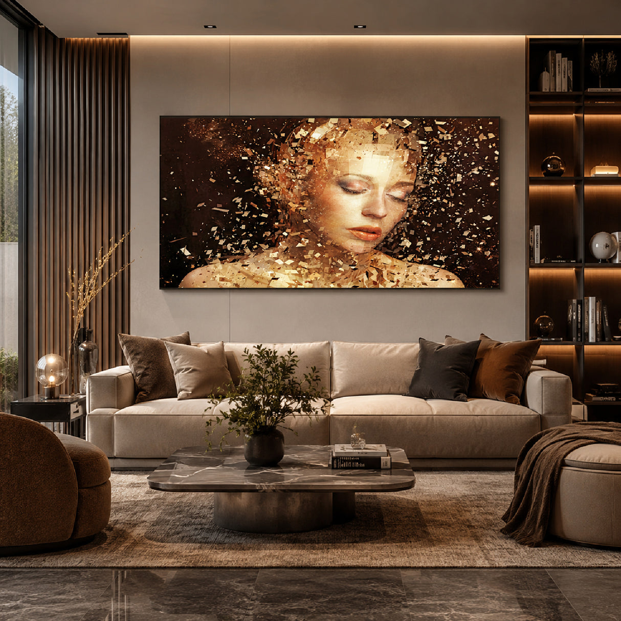 Gold Surrealistic Woman Photographic Art | Oroa.com