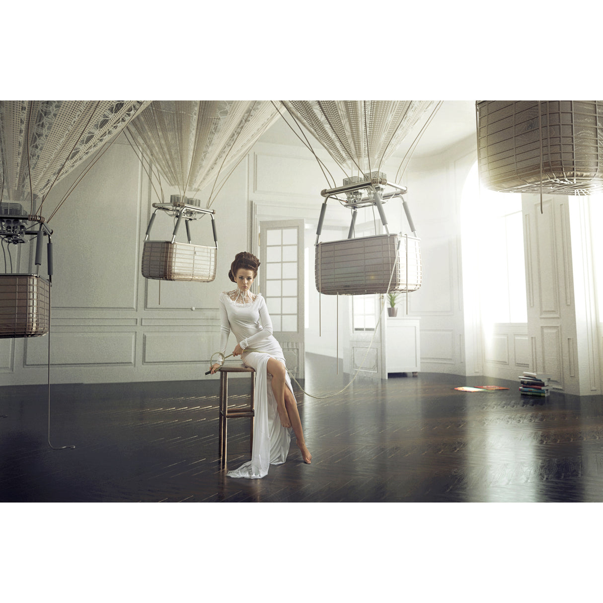 Girl In White Photographic Art | Oroa.com