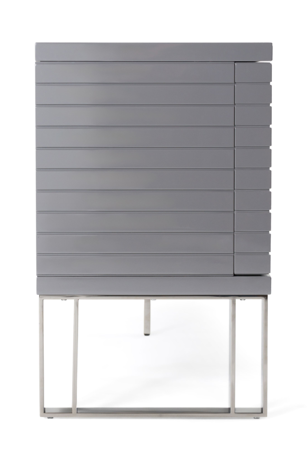 Gray Slatted 4-Foor Sideboard | Oroa.com