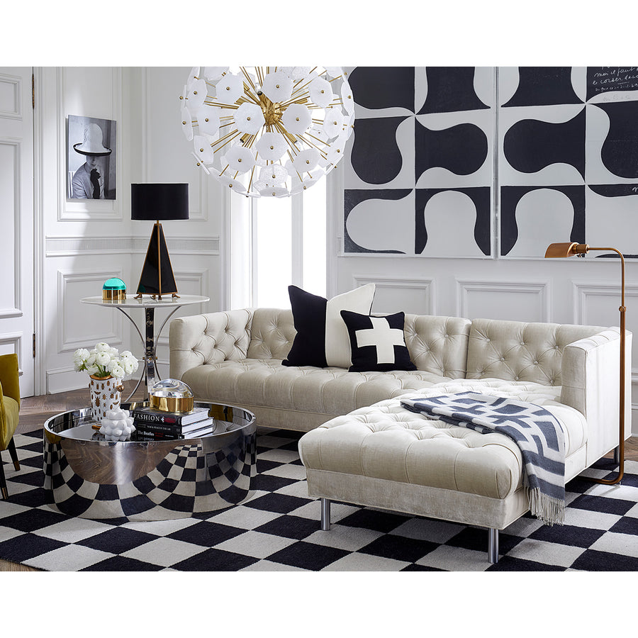 Glass Top Drum Coffee Table | Oroa.com