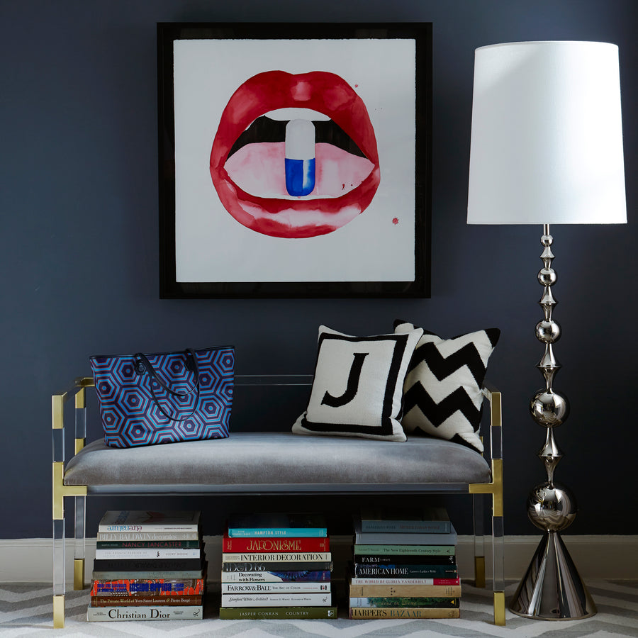 Gray Velvet Bench | Oroa.com