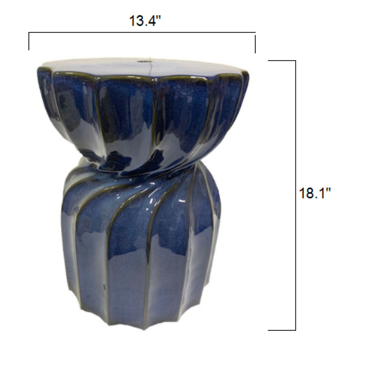 Modern European furniture - Twisted Hourglass Ceramic Garden Stool - www.oroa.com | Oroa.com