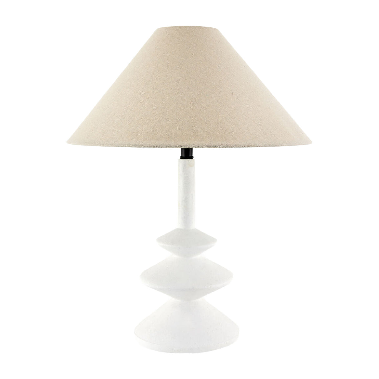 Modern European furniture - White Empire Linen Table Lamp - www.oroa.com | Oroa.com