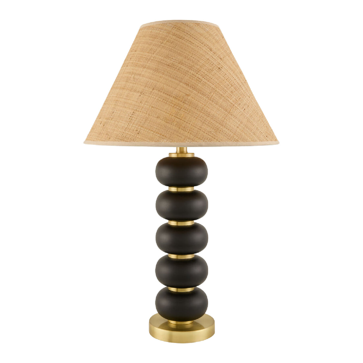 Modern European furniture - Black Wooden Seagrass Table Lamp - www.oroa.com | Oroa.com