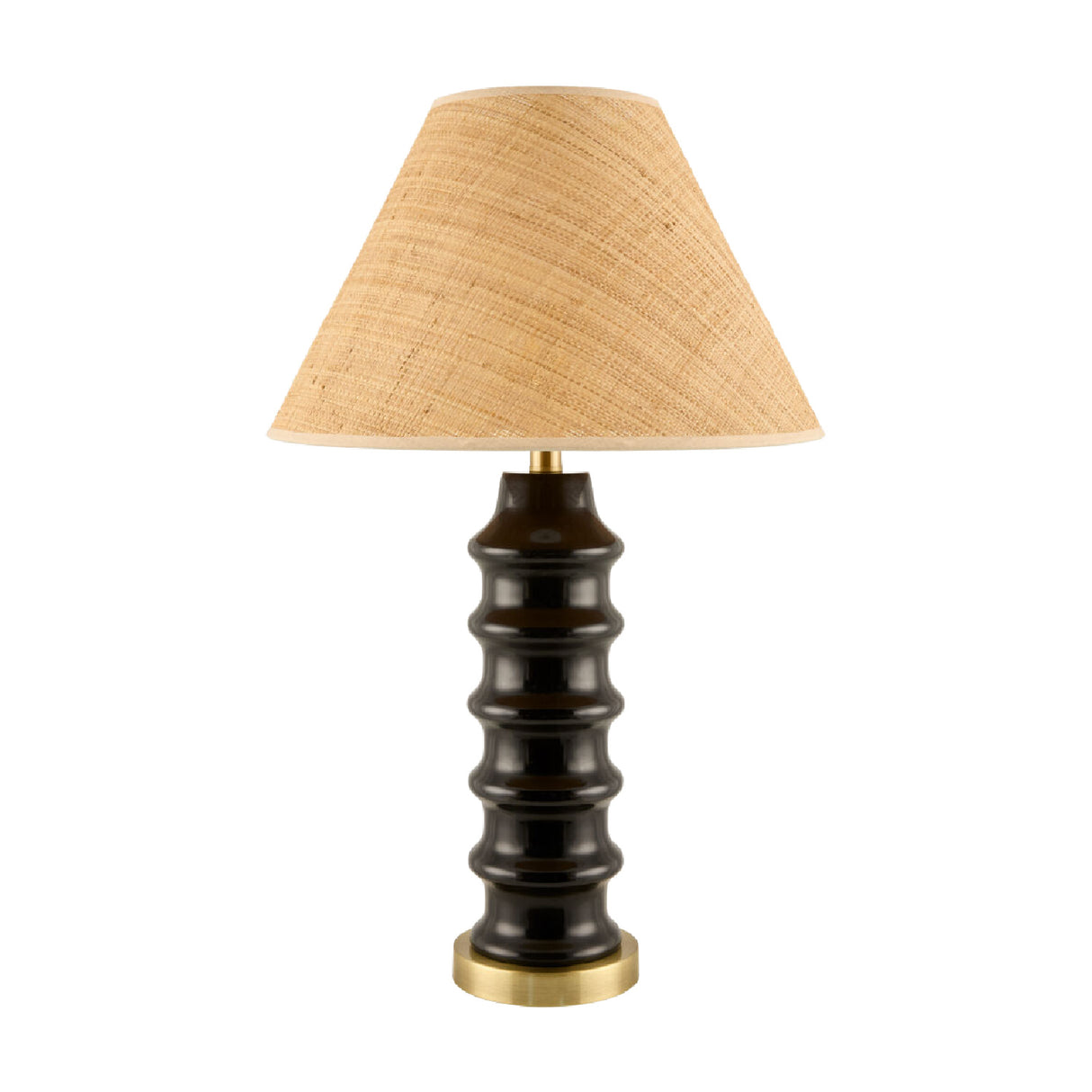 Modern European furniture - Black Ceramic Seagrass Table Lamp - www.oroa.com | Oroa.com