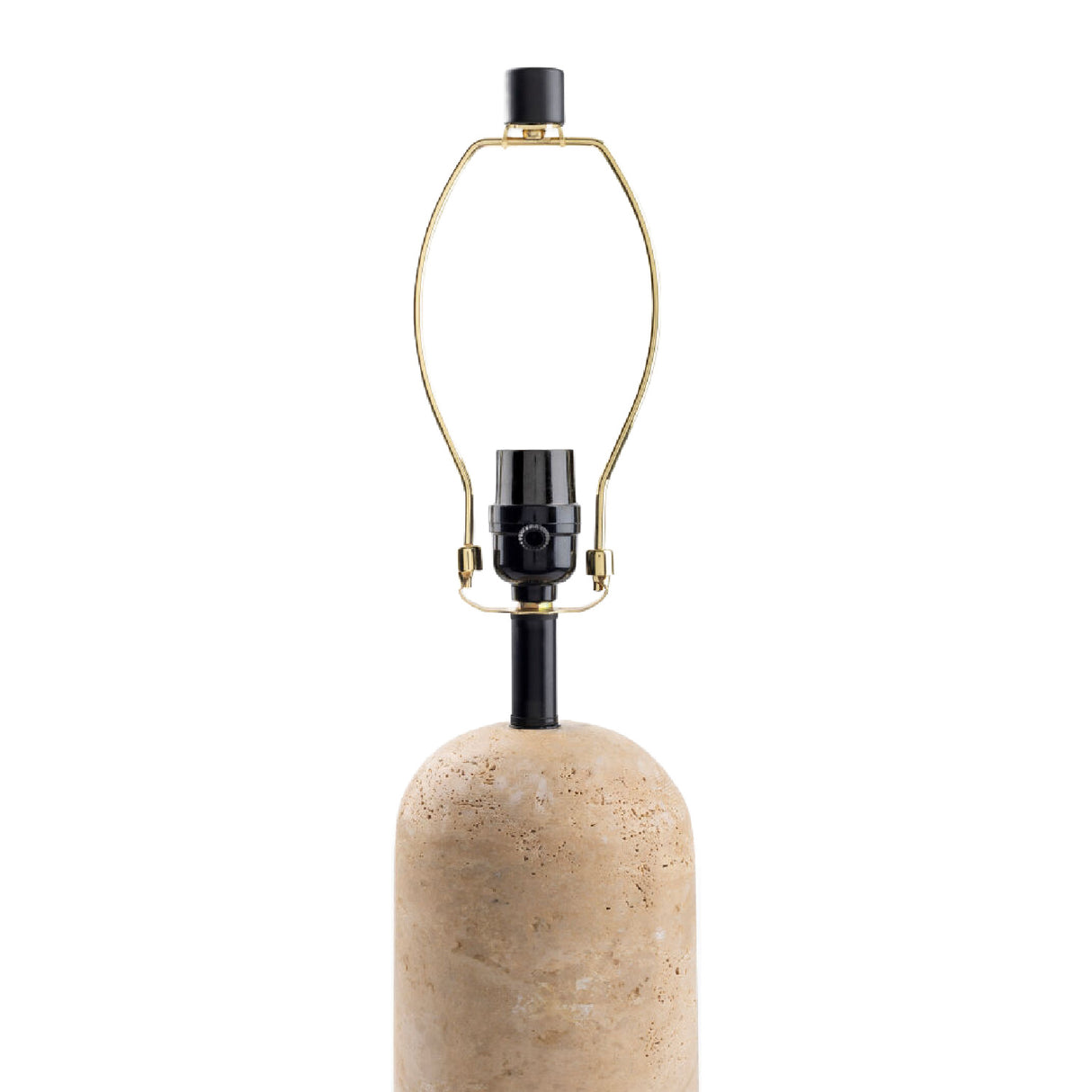 Modern European furniture - Travertine Base Accent Table Lamp - www.oroa.com | Oroa.com