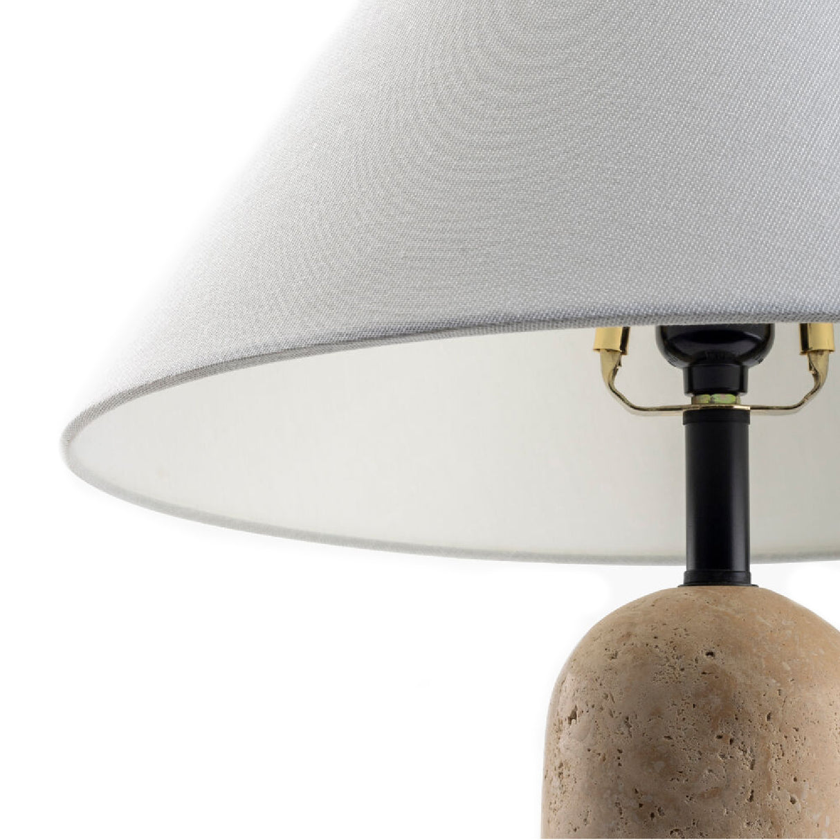 Modern European furniture - Empire Shade Travertine Table Lamp - www.oroa.com | Oroa.com