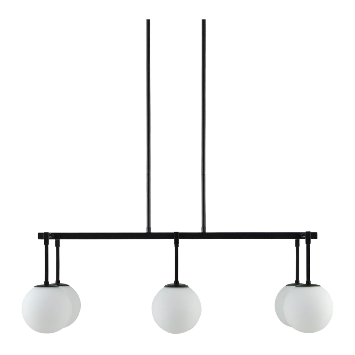 Modern European furniture - White Sphere 6-Light Linear Chandelier - www.oroa.com | Oroa.com