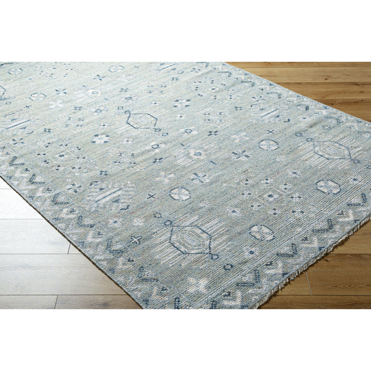 Modern European furniture - Blue Wool Blend Table Runner - www.oroa.com | Oroa.com