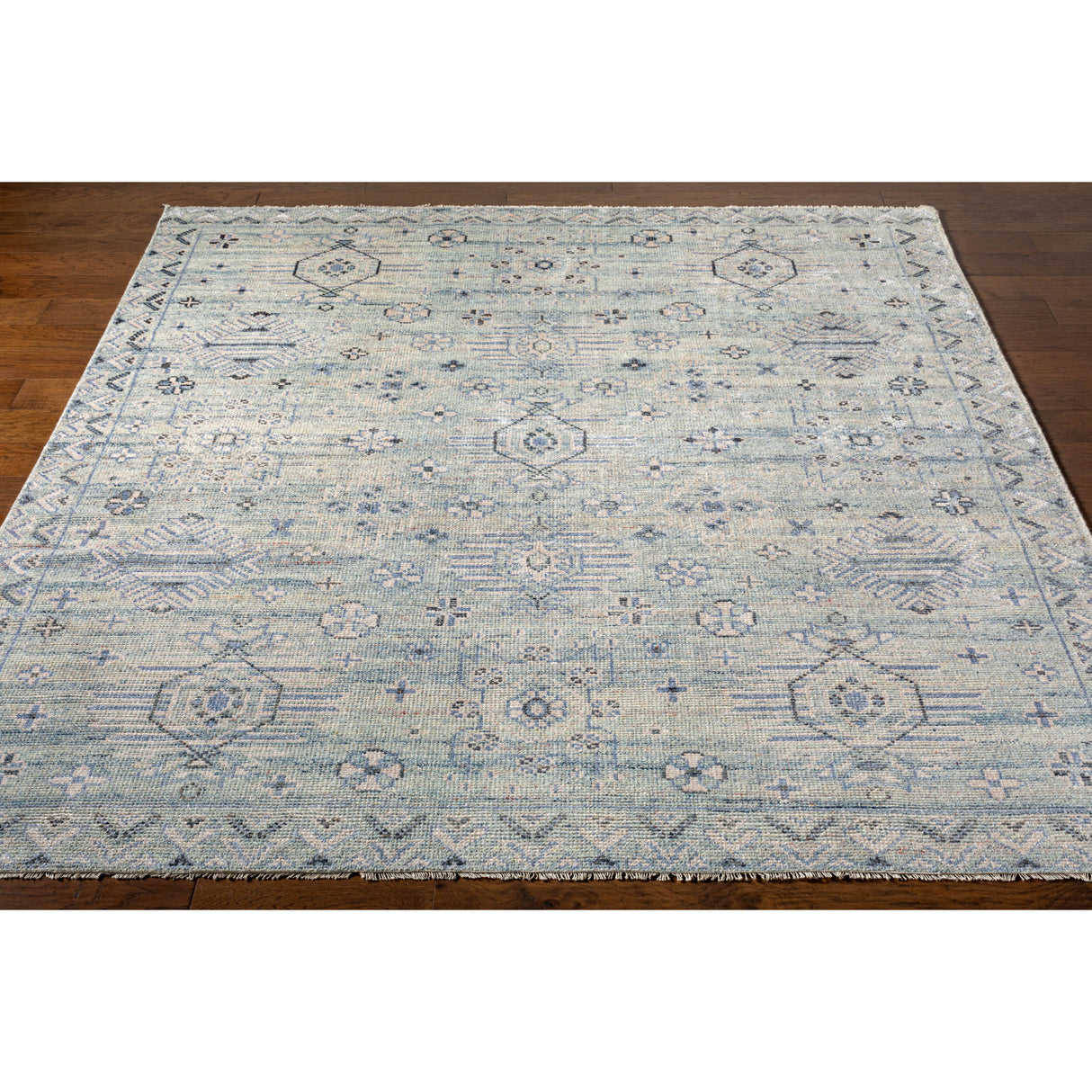 Modern European furniture - Blue Wool Blend Table Runner - www.oroa.com | Oroa.com