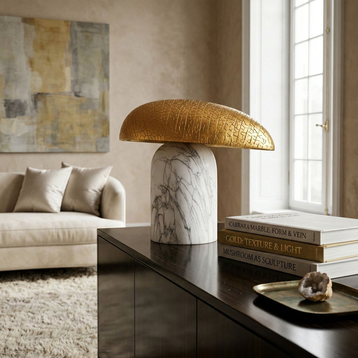 Gold Crackled Shade Table Lamp Modern European furniture - www.oroa.com | Oroa.com