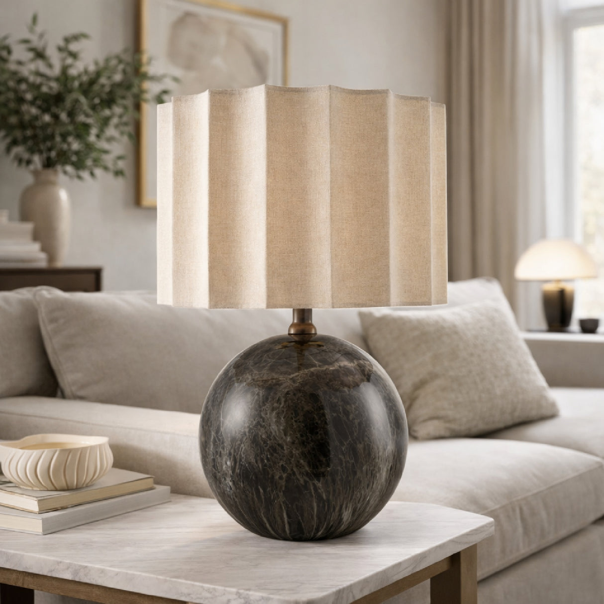 Modern European furniture - Taupe Jute Accent Table Lamp - www.oroa.com | Oroa.com