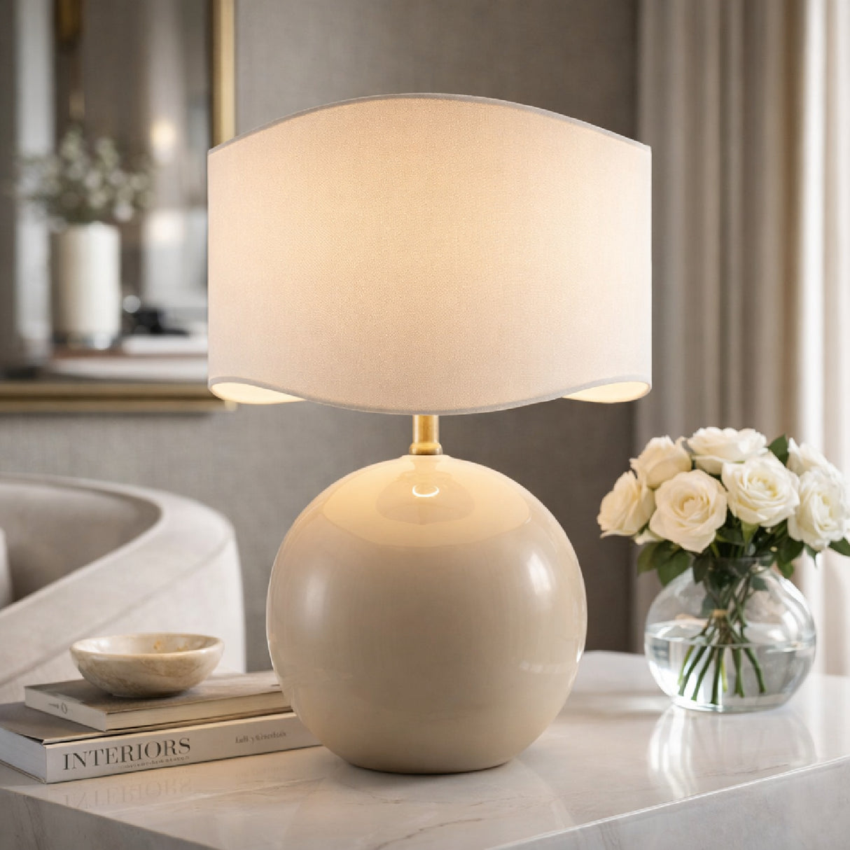 Modern European furniture - Wavy Jute Table Lamp - www.oroa.com | Oroa.com