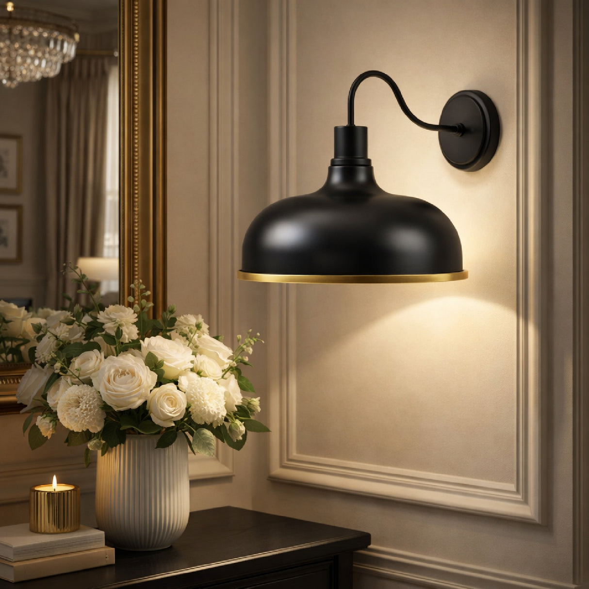 Modern European furniture - Gold Leaf Metal Wall Lamp - www.oroa.com | Oroa.com