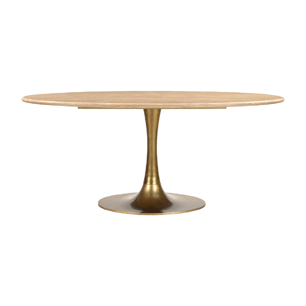 Modern European furniture - Oval Gold Base Dining Table - www.oroa.com | Oroa.com