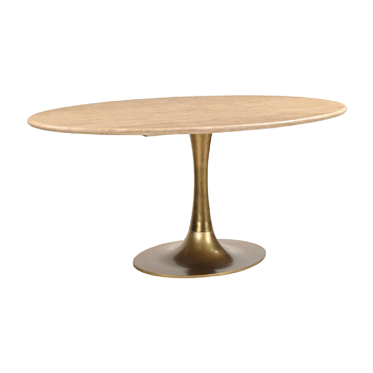Modern European furniture - Oval Gold Base Dining Table - www.oroa.com | Oroa.com