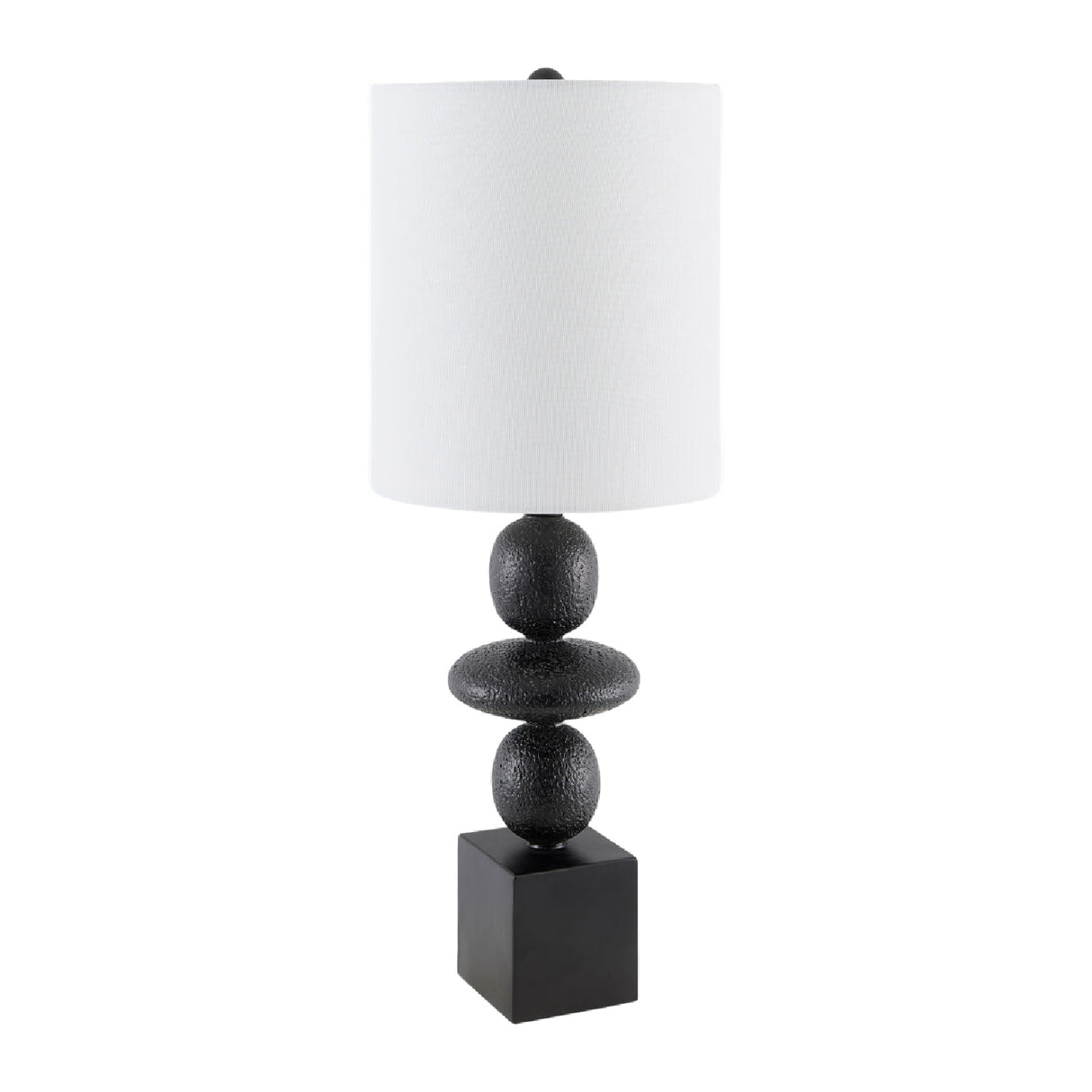 Modern European furniture - Geometric Stacked Linen Table Lamp - www.oroa.com | Oroa.com