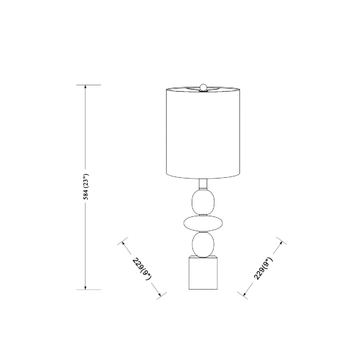 Modern European furniture - Geometric Stacked Linen Table Lamp - www.oroa.com | Oroa.com