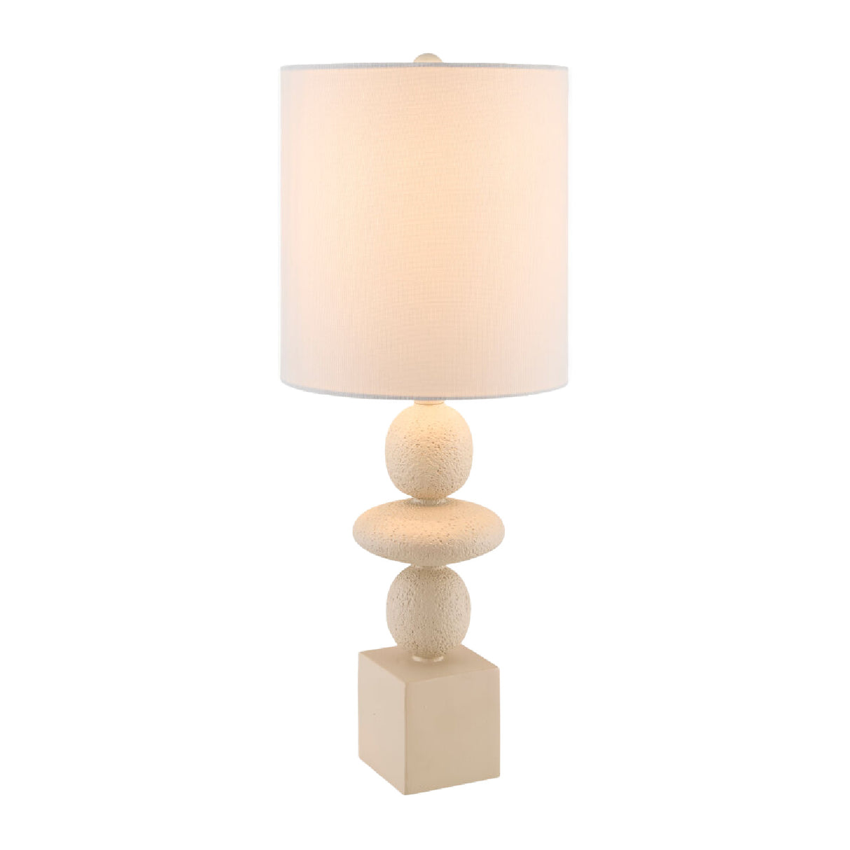 Modern European furniture - Geometric Stacked Linen Table Lamp - www.oroa.com | Oroa.com