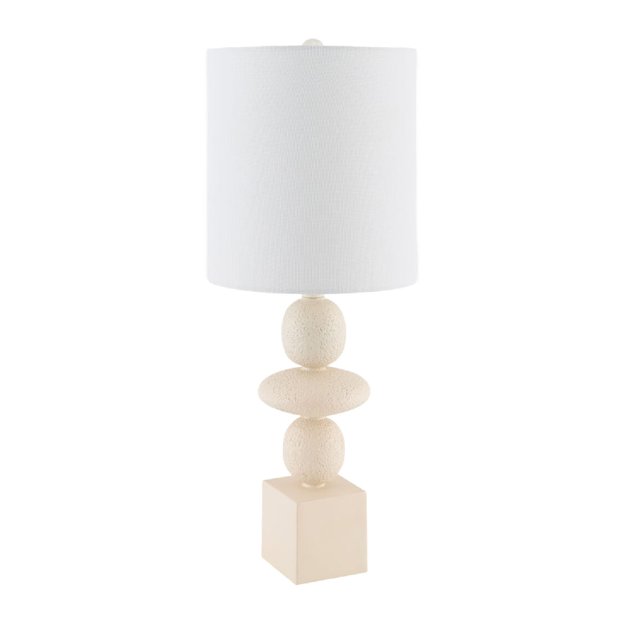 Modern European furniture - Geometric Stacked Linen Table Lamp - www.oroa.com | Oroa.com