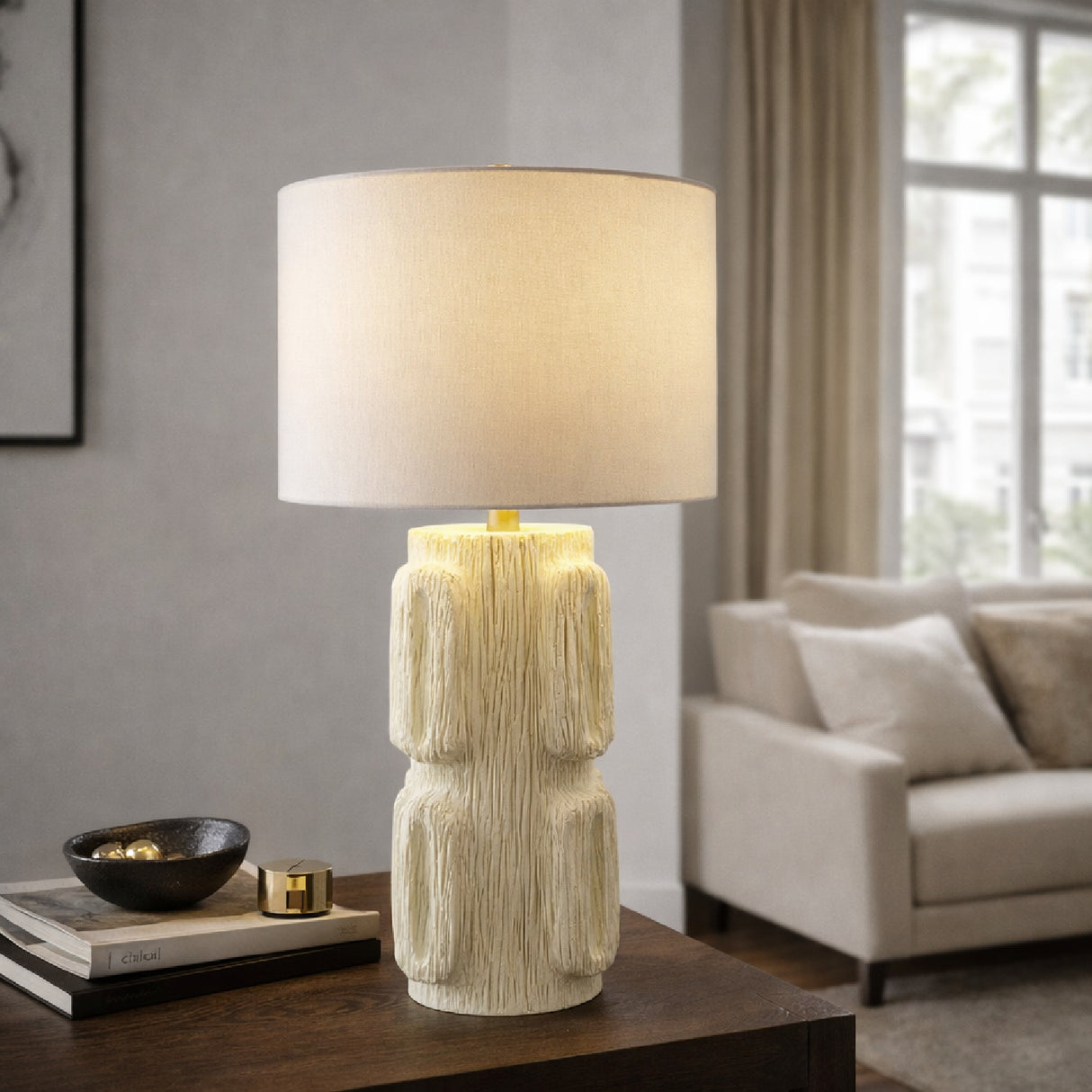 Modern European furniture - Painted Ivory Accent Table Lamp - www.oroa.com | Oroa.com