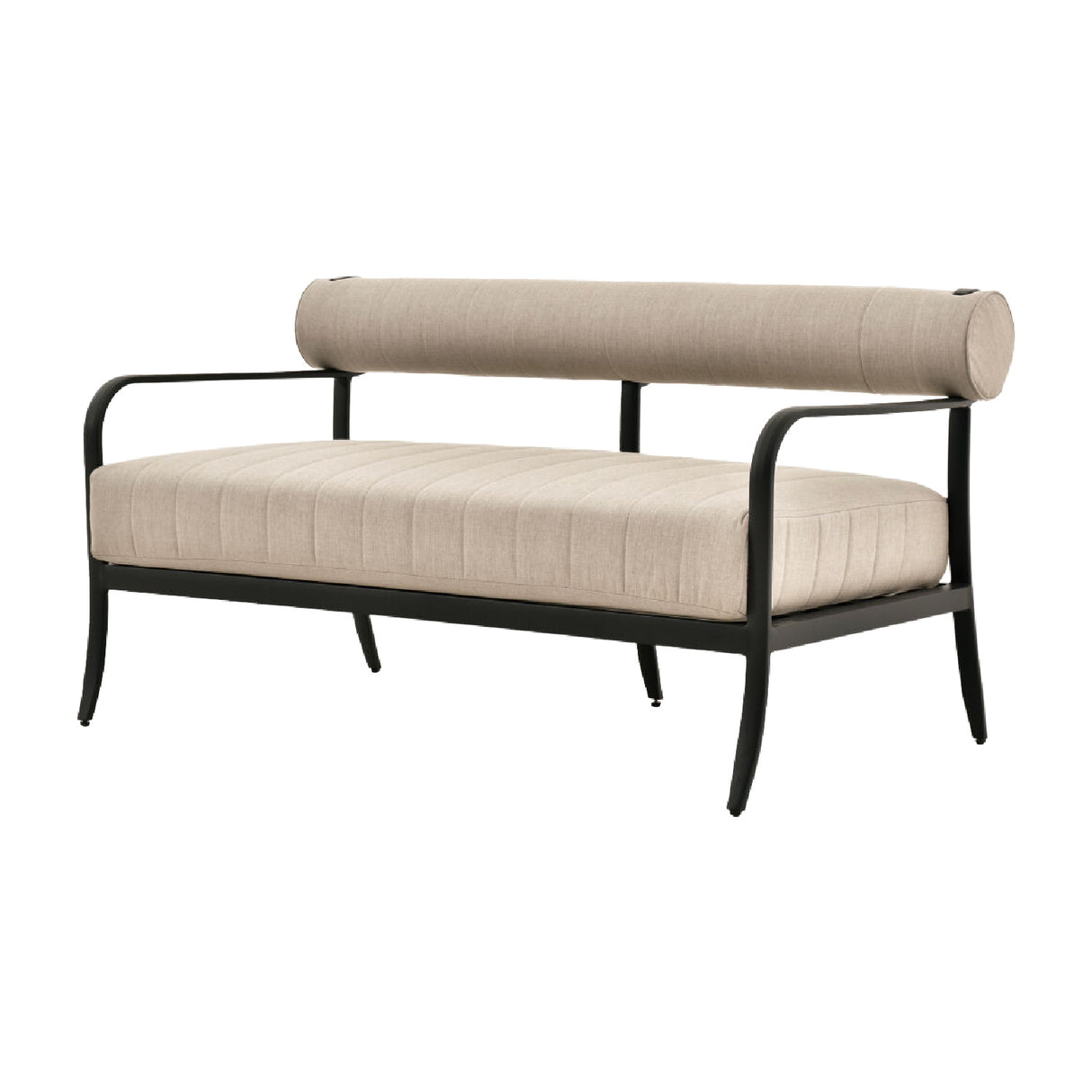 Modern European furniture - Black Aluminum Outdoor Loveseat - www.oroa.com | Oroa.com