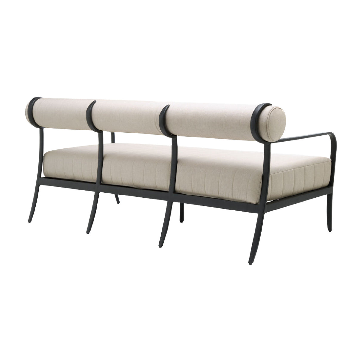 Modern European furniture - Black Aluminum Outdoor Sofa - www.oroa.com | Oroa.com