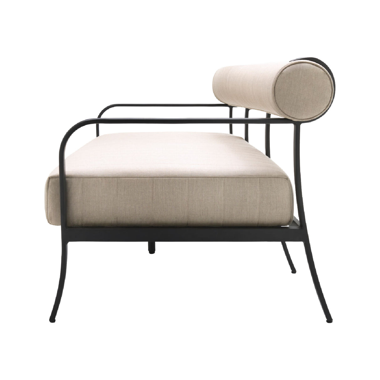Modern European furniture - Black Aluminum Outdoor Sofa - www.oroa.com | Oroa.com