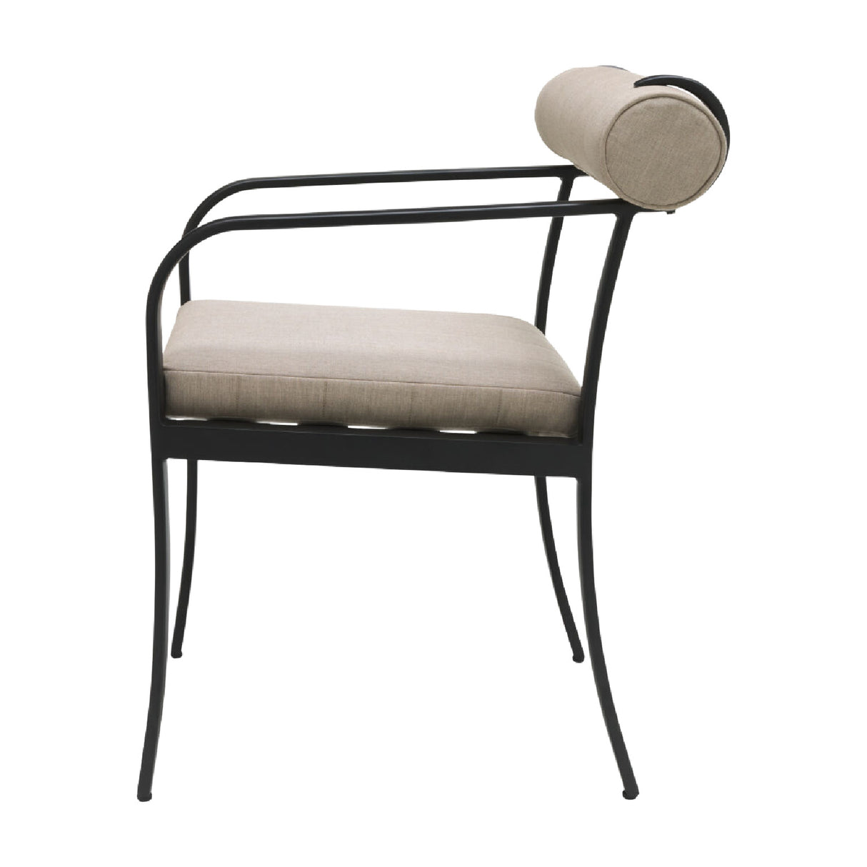 Modern European furniture - Black Aluminum Outdoor Dining Chair - www.oroa.com | Oroa.com