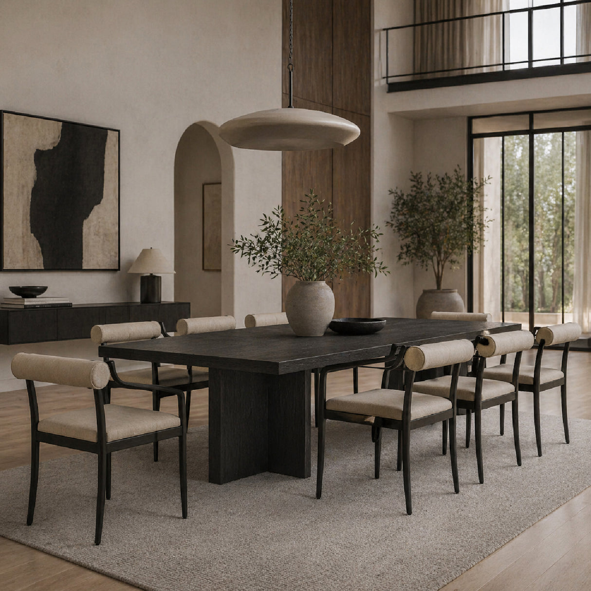 Modern European furniture - Black Aluminum Outdoor Dining Chairs (2) - www.oroa.com | Oroa.com